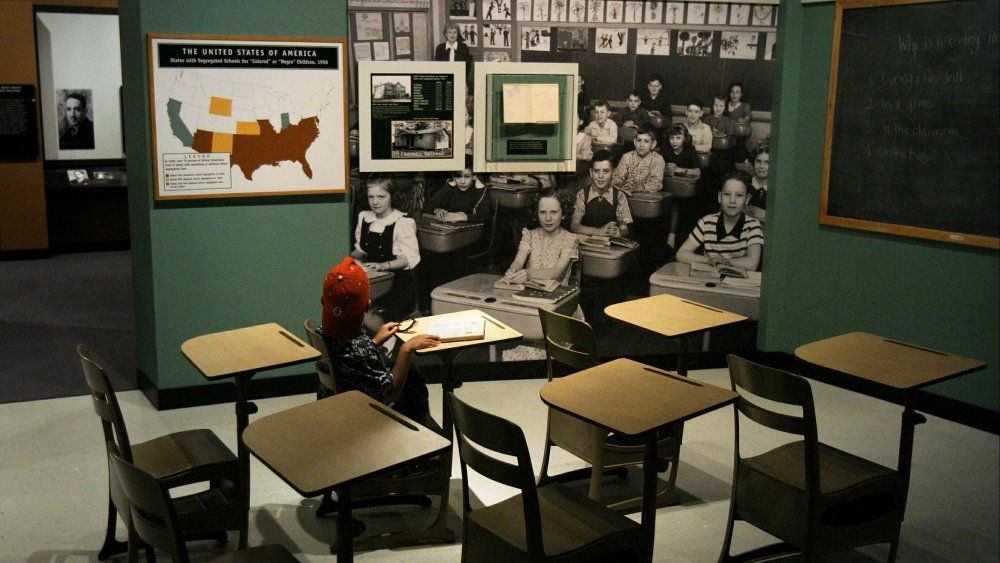 Segregated classroom exhibit at the Smithsonian Institute