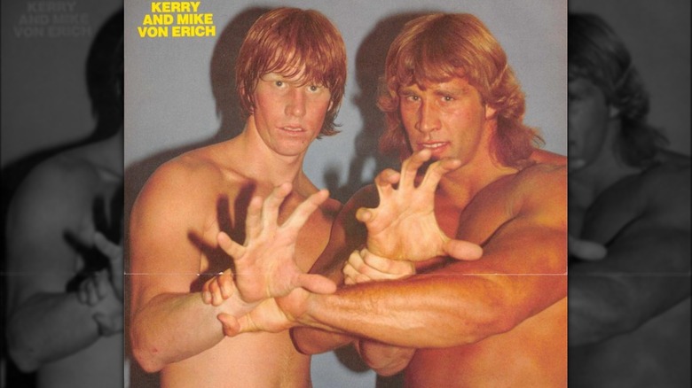 Mike and Kerry Von Erich posing