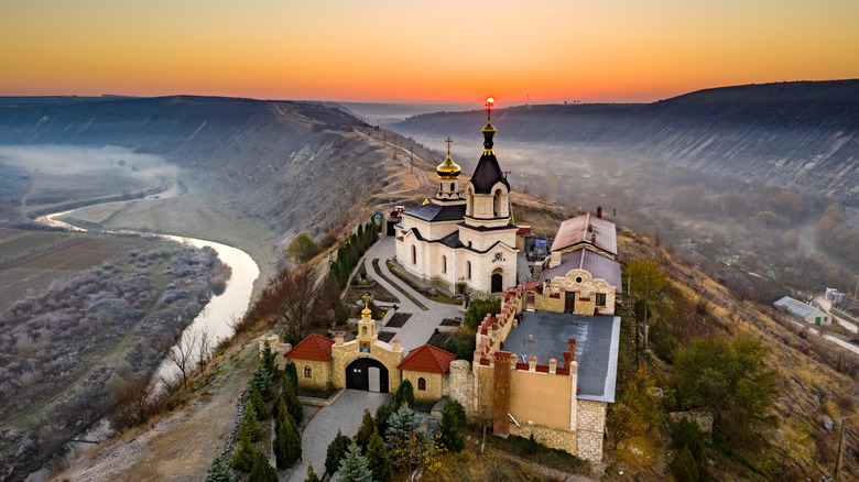 Monastery in Moldova high on mountain