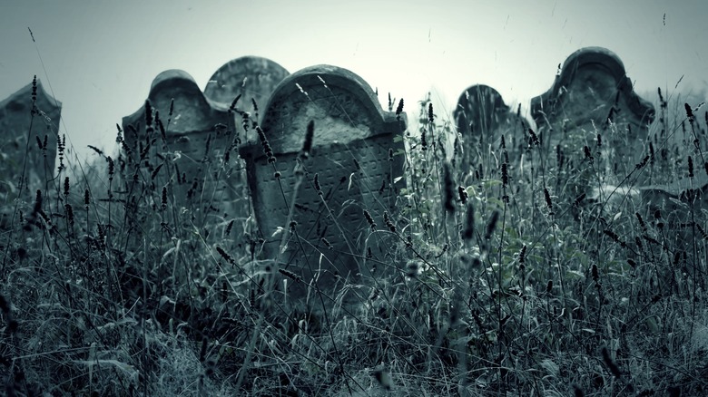 Abandoned tombstones
