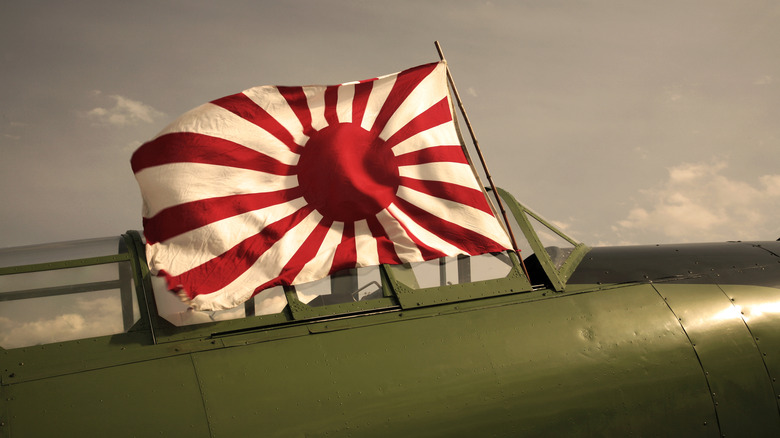 Japanese WWI flag and jet