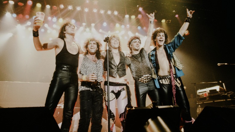 Bon Jovi on stage in 1985