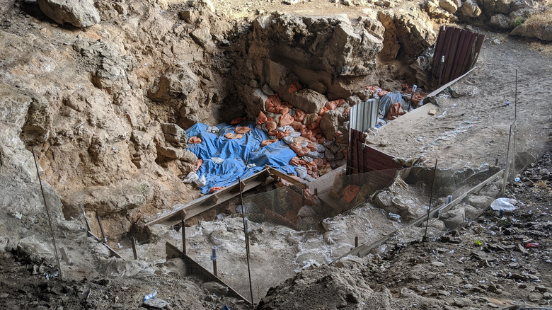 Excavation site Shanidar cave Iraq