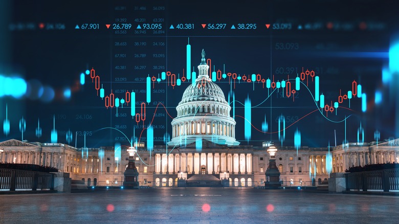 Capitol with market graphic