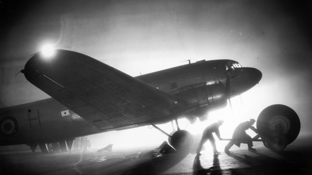 A cargo plane during the Berlin Airlift