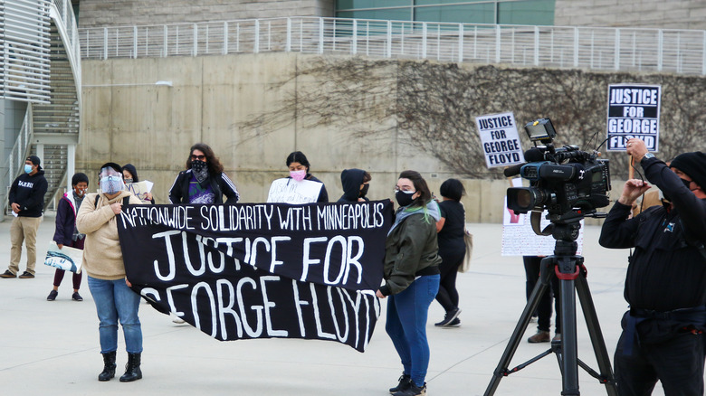 protest outside Minneapolis courthouse