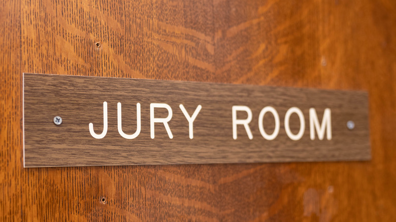 Placard for a jury room