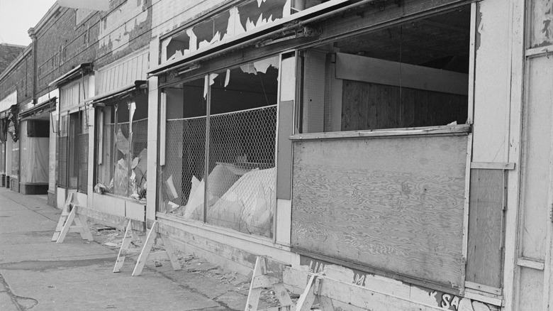 Damage from Detroit Riot