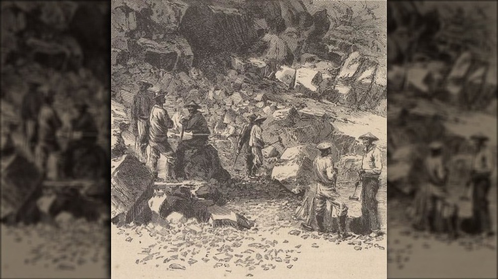  Illustration, "Central Pacific Railroad–Chinese Laborers at Work."