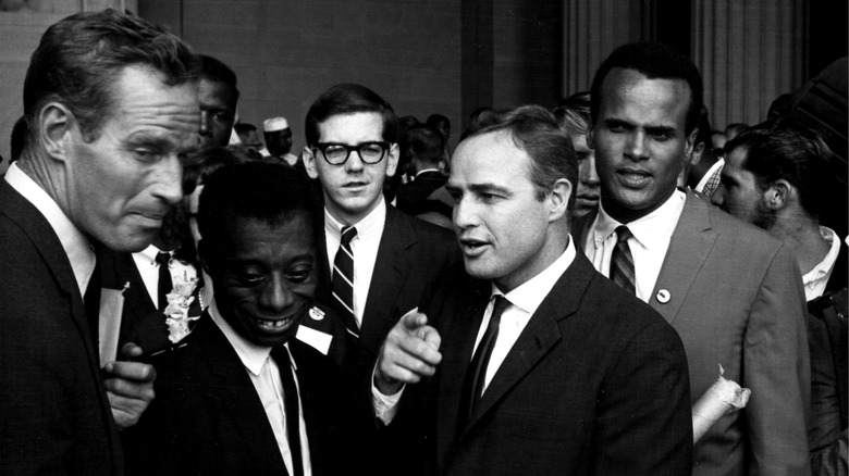 Belafonte, Brando, and Baldwin together