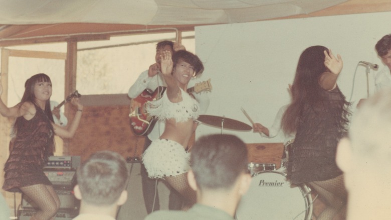 go-go dancer performing for soldiers in Vietnam