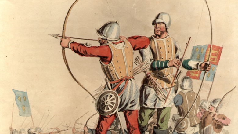 archers and longbowmemn aiming