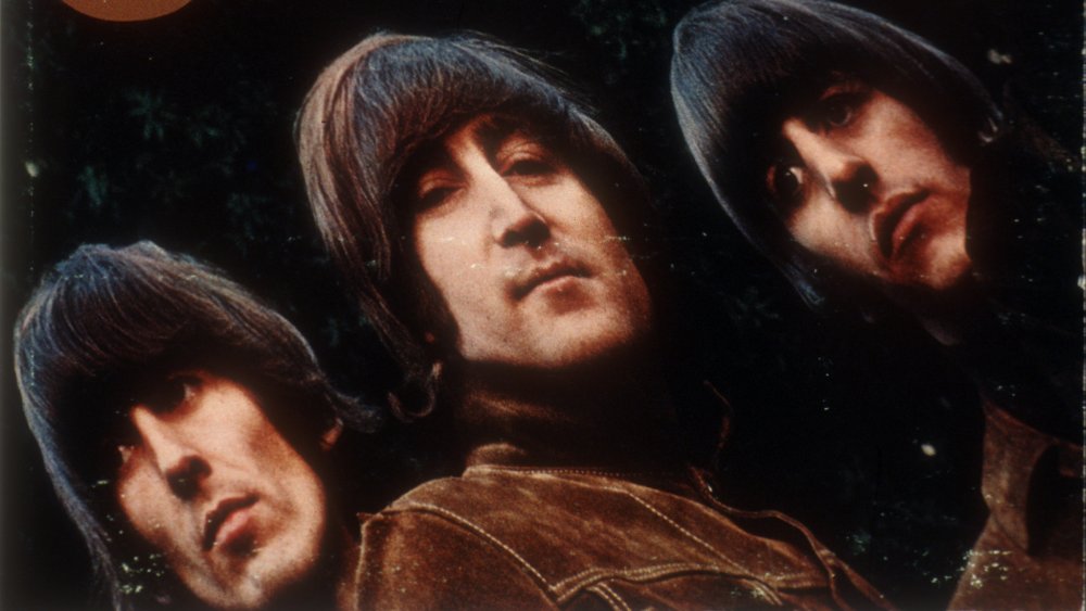 Detail from the "Rubber Soul" album cover