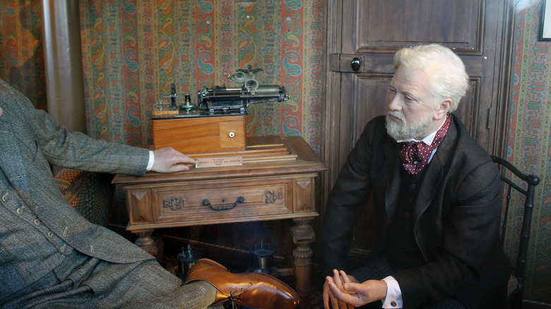 Eiffel and Edison - wax figures in the Eiffel`s secret room at the top of the tower,