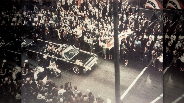 Kennedy's motorcade in Dallas