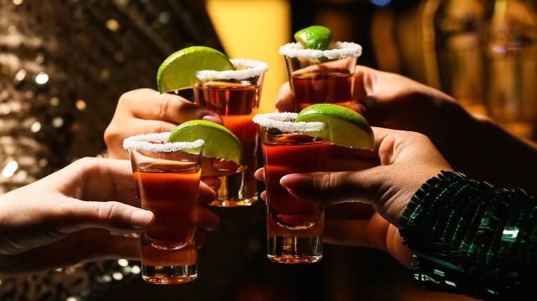 Four tequila shots