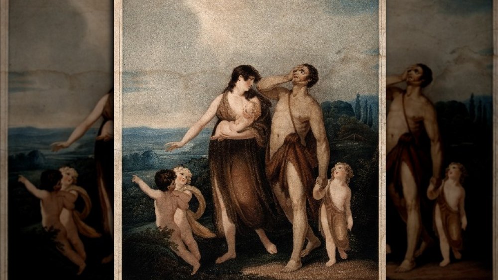 adam and eve with children