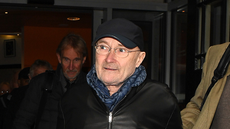 Phil Collins black hat glasses