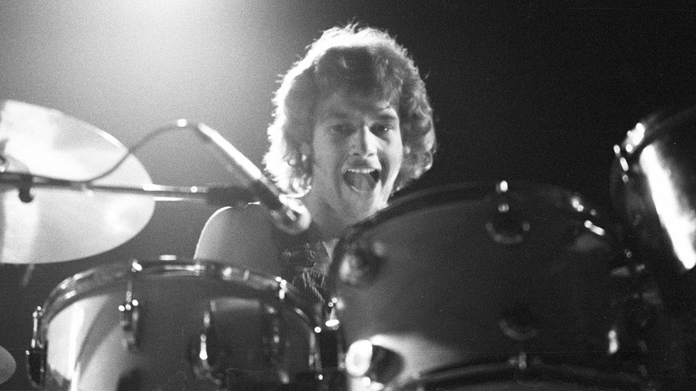 Bill Bruford playing drums with King Crimson