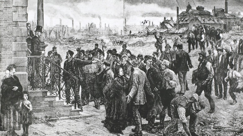 1886 workers during strike