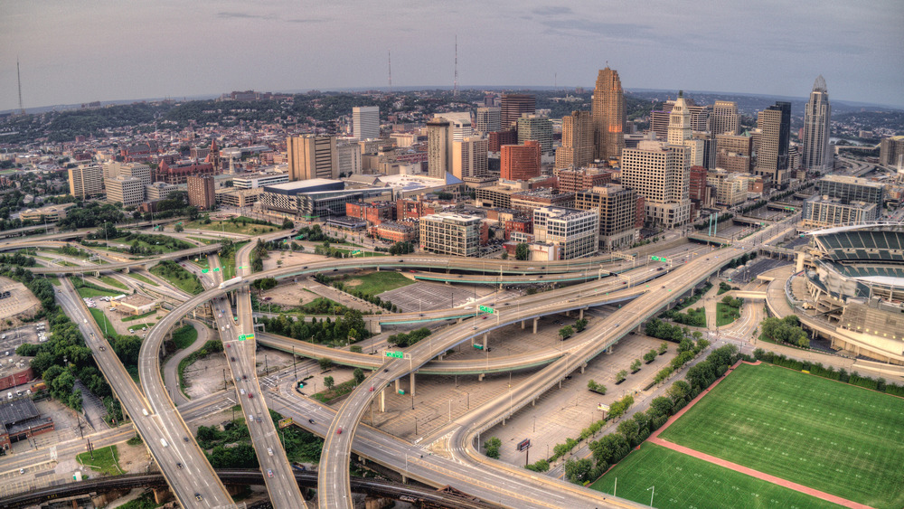 aerial view of Cincinnati