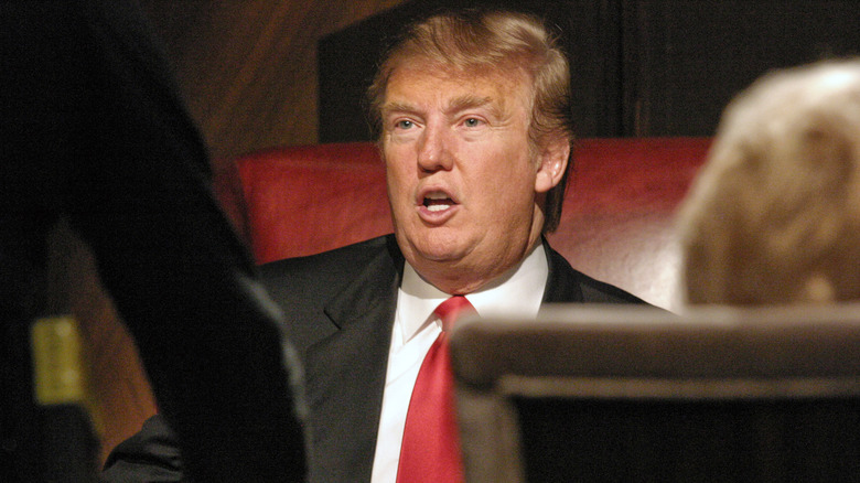 Donald Trump on the set of 'The Apprentice'