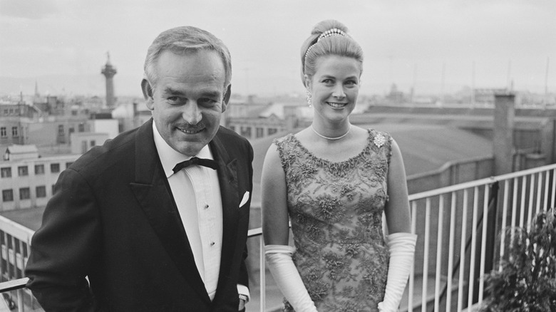 Prince Ranier and Princess Grace of Monaco posing for a photo