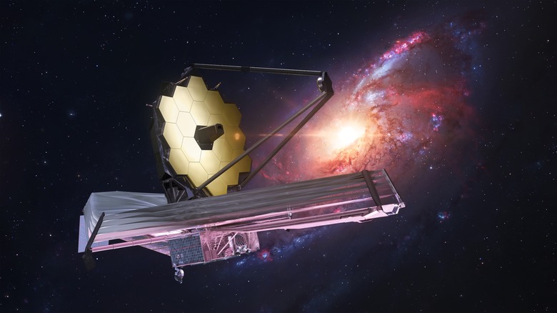 James Webb Space Telescope in space
