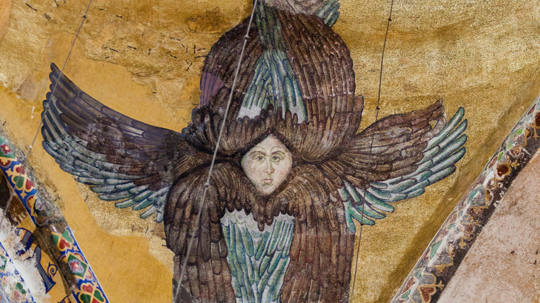 cherub head with wings Hagia Sophia