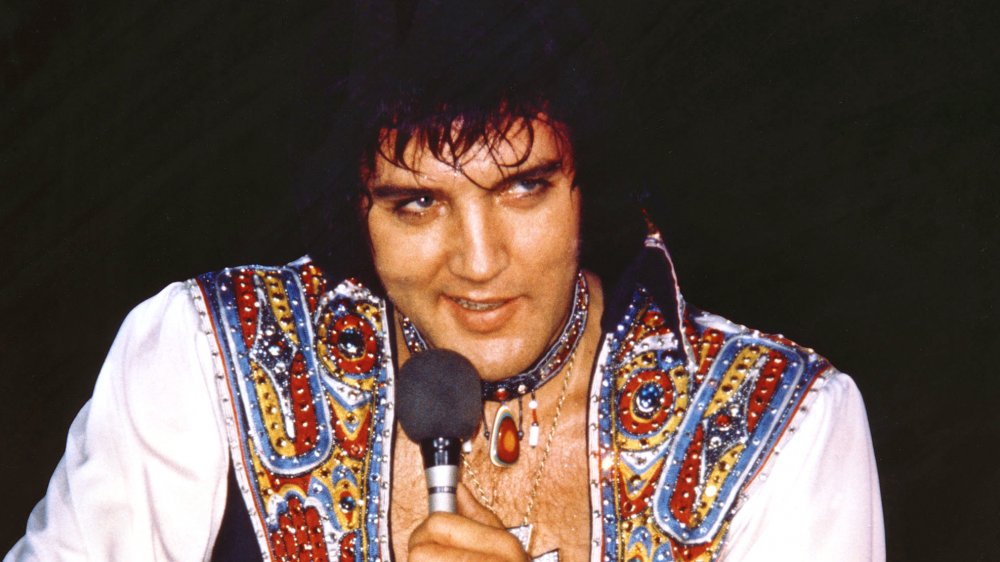 Elvis performing in 1975