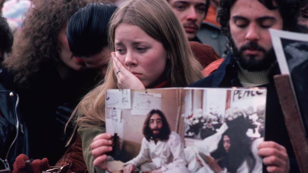 John Lennon mourners