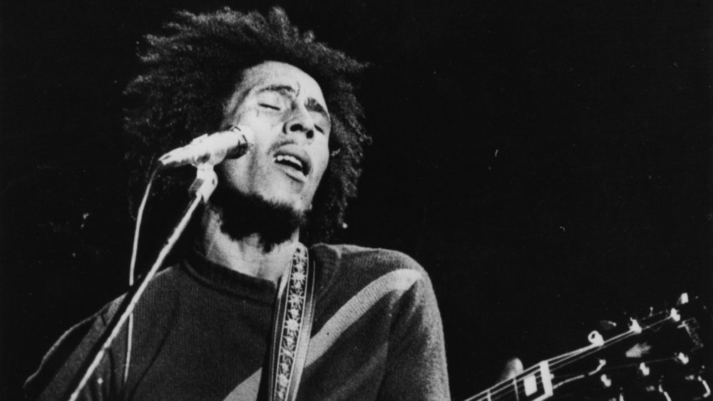 Bob Marley singing mic