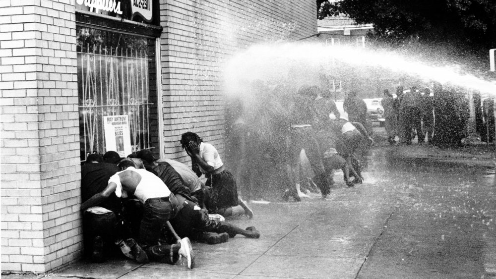 People hit by fire hoses during May 3rd 1963 protests