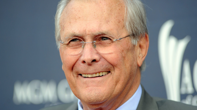 Close up of Donald Rumsfeld 