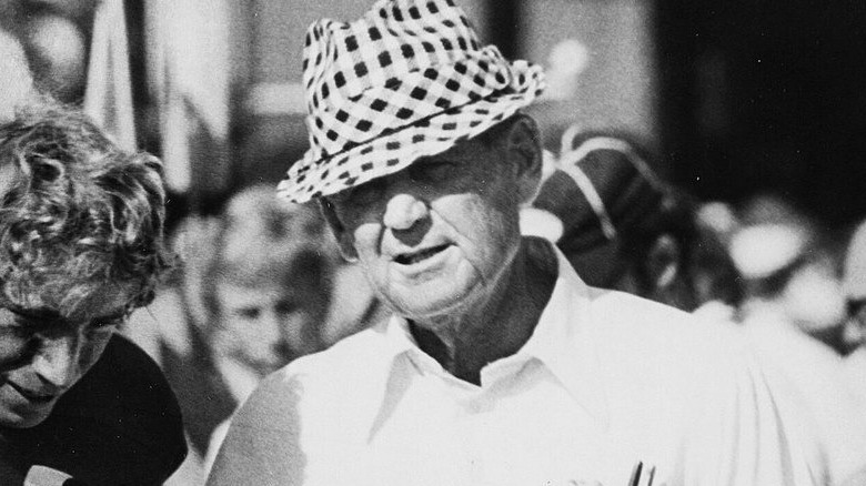 Bear Bryant coaching from sidelines