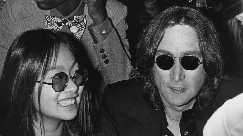 Lennon with his girlfriend, May Pang, in 1974 