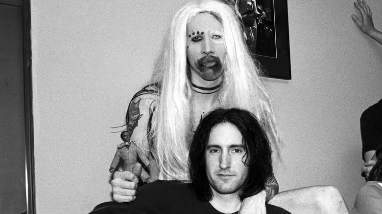 Trent Reznor, Marilyn Manson posing
