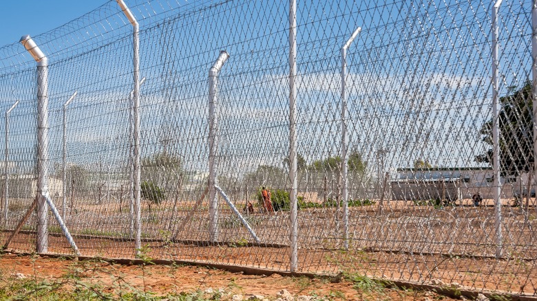 razor wire prison fence in Texas