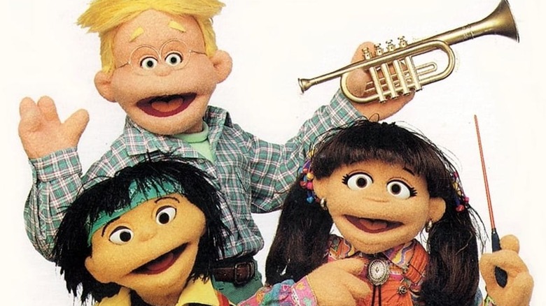 The Puzzle Place cast as a band