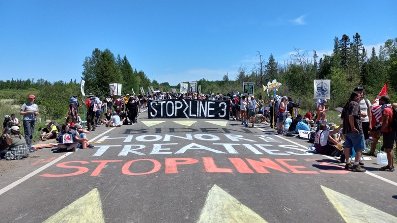 protest against Line 3 pipeline 