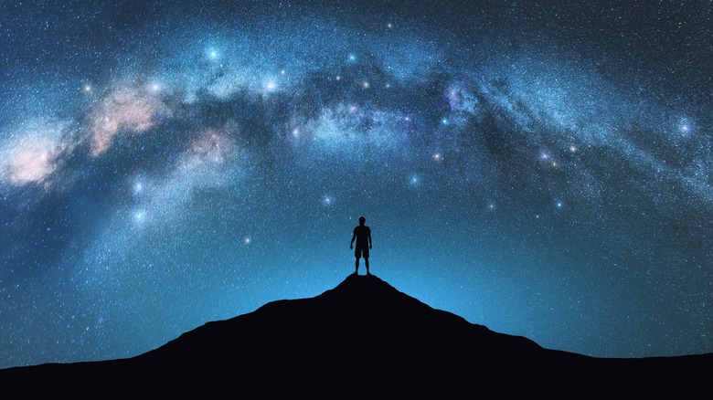 Man looking at the stars