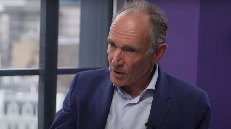 Tim Berners-Lee speaking during interview