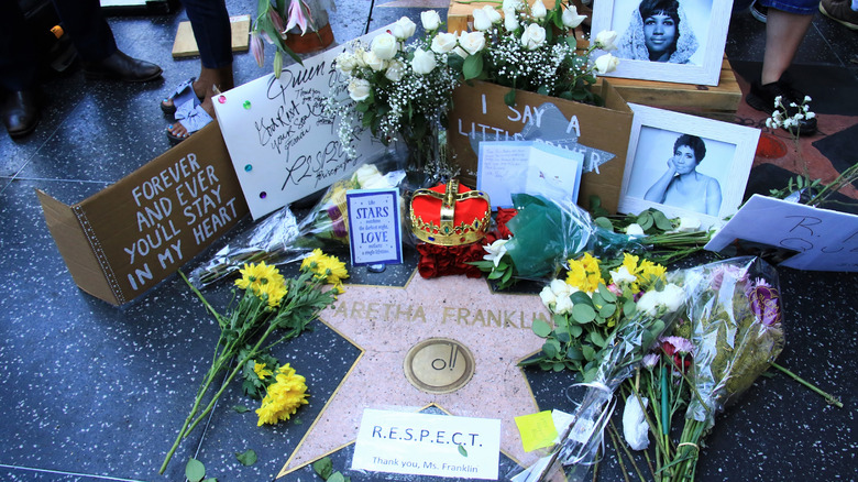 A memorial for Aretha Franklin