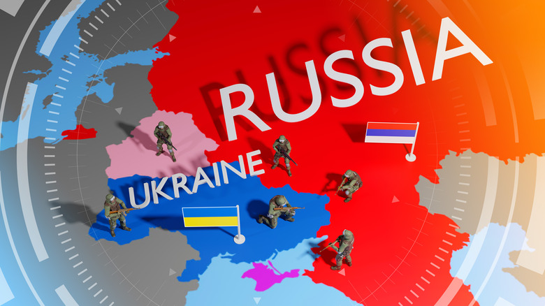 Russia and Ukraine maps