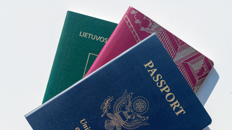 three different passports
