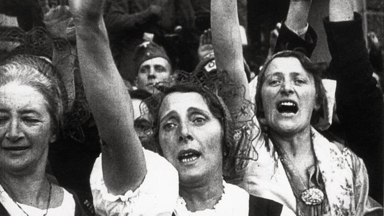 Women saluting Hitler