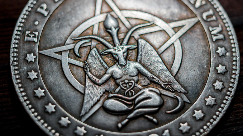 Coin with an image of Baphomet