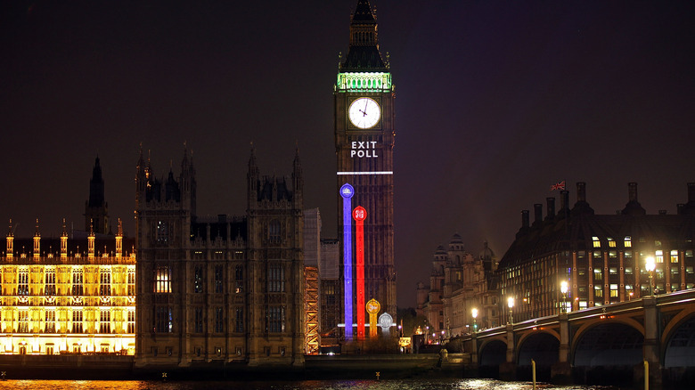Big Ben on an election night