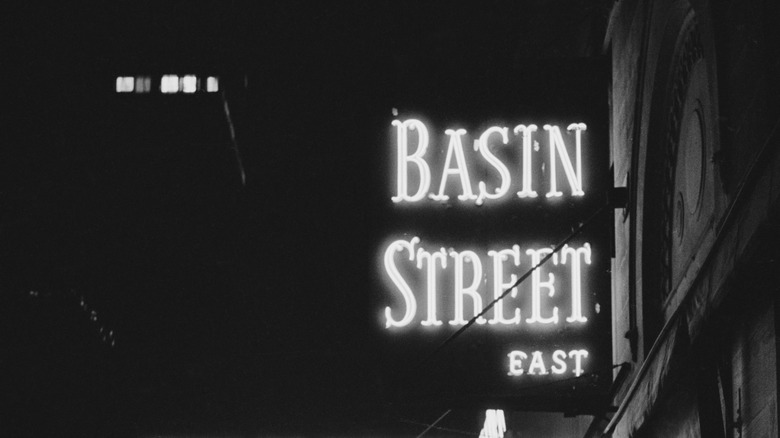 Basin Street East neon sign
