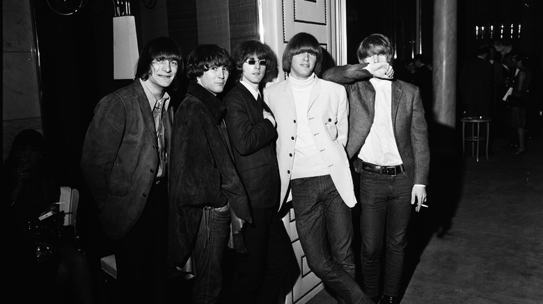 The Byrds posing for group photo